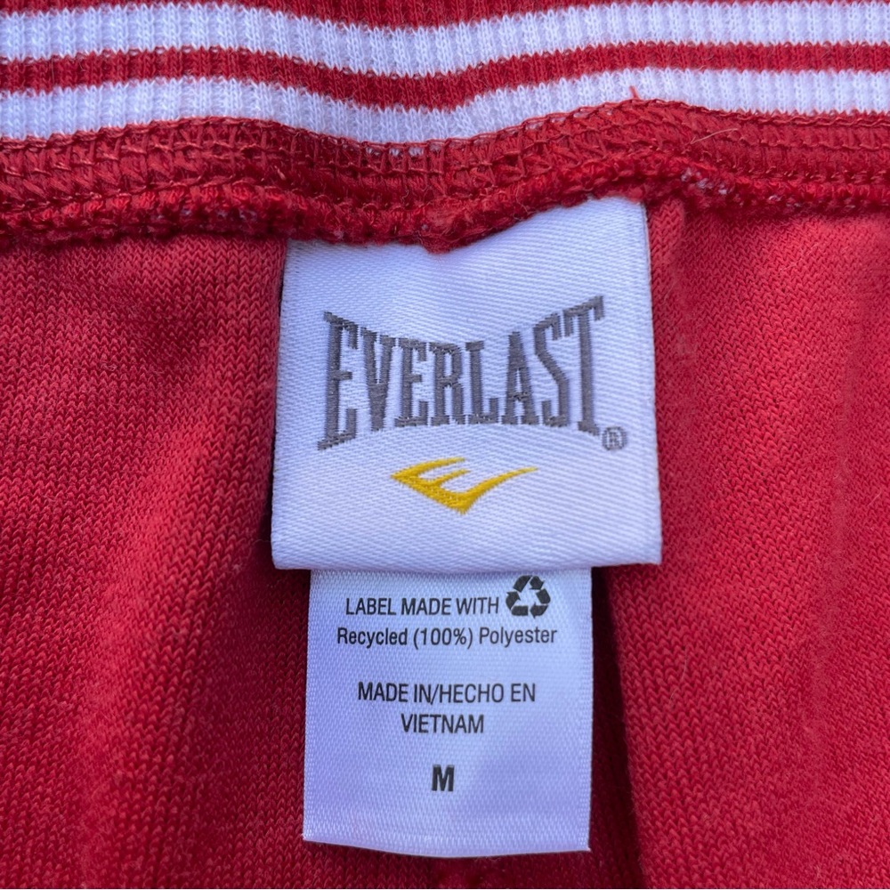 Everlast Red Velour White Velvet Joggers Lounge Track Sweatpants - Picture 4 of 7
